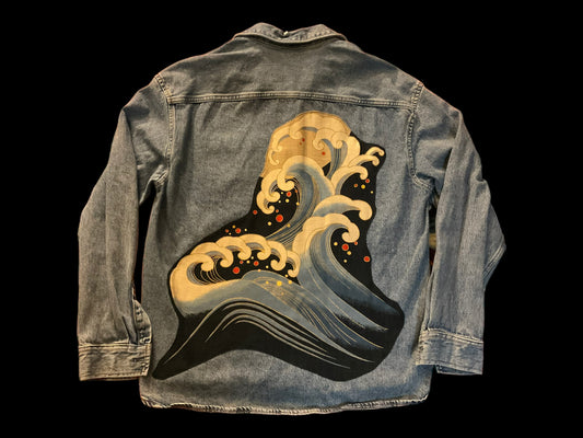 Men’s denim jacket - big wave